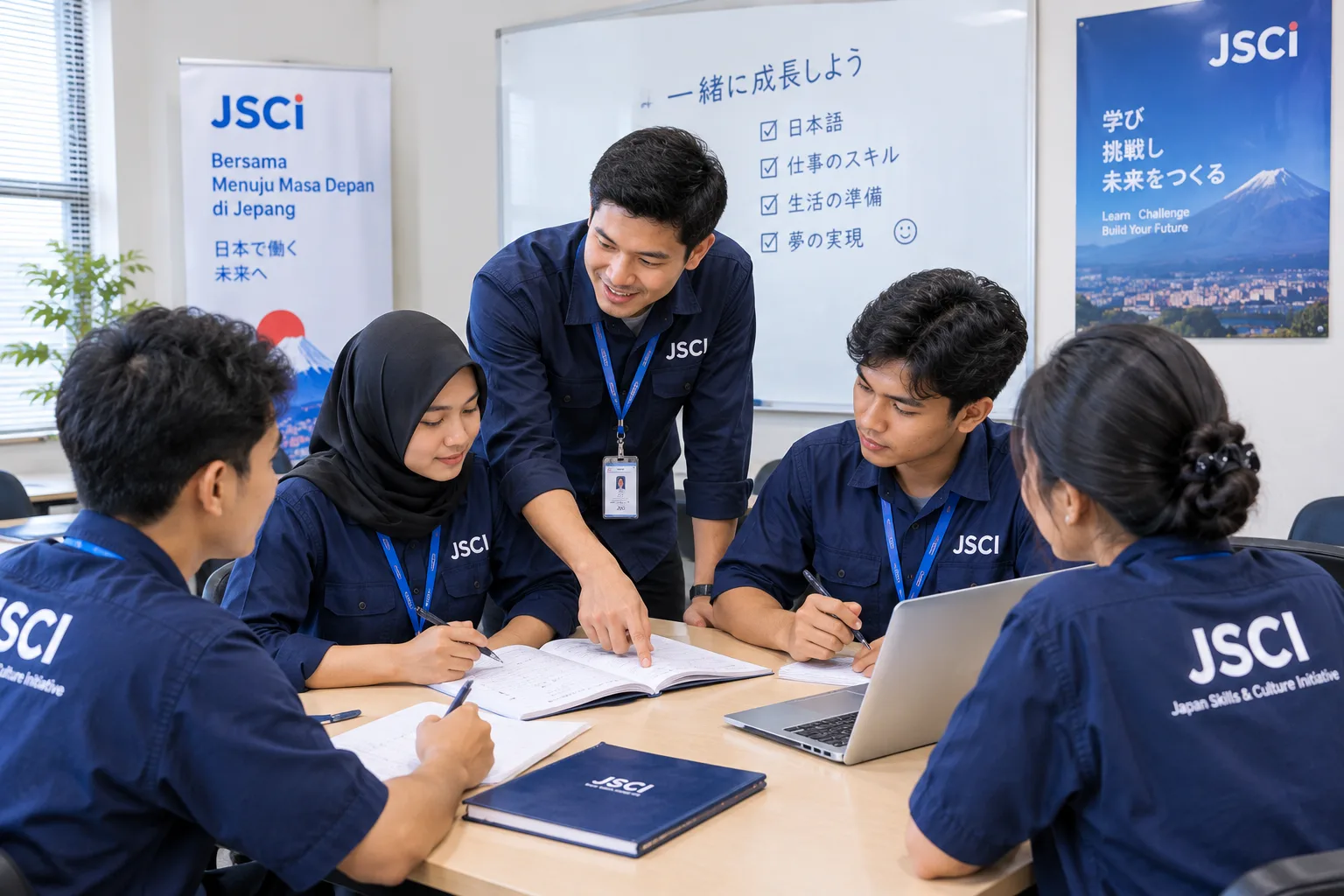 Pengajar JSCI memberikan arahan dan pendampingan kepada peserta pelatihan.