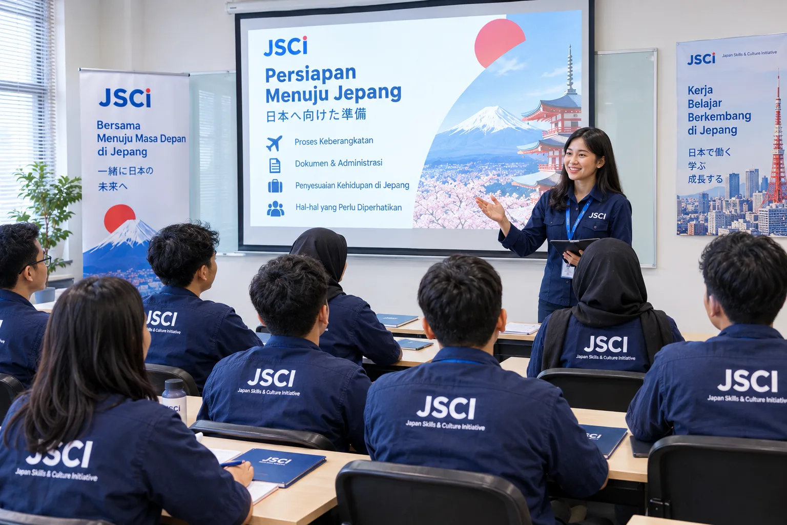 Peserta JSCI mengikuti pembekalan dan persiapan sebelum keberangkatan ke Jepang.